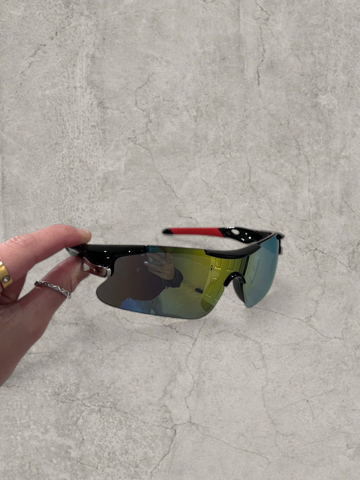 Japanese Brand Insane UV400 sport sunglasses, green/black lense. One size. Size ONE SIZE - 1 Thumbnail