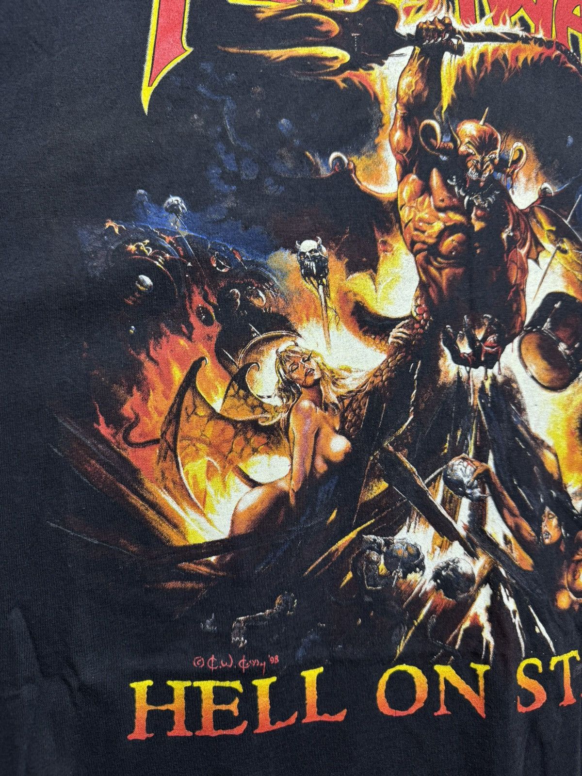 Other T-Shirt Manowar "Hell On Stage" 1998 Vintage Size US XL / EU 56 / 4 - 6 Thumbnail