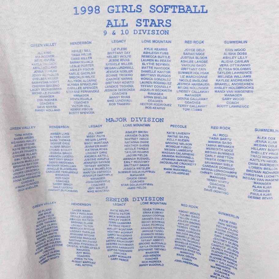 Vintage Vintage Softball All Stars T Shirt Mens Size Large White 90s Size US L / EU 52-54 / 3 - 4 Thumbnail