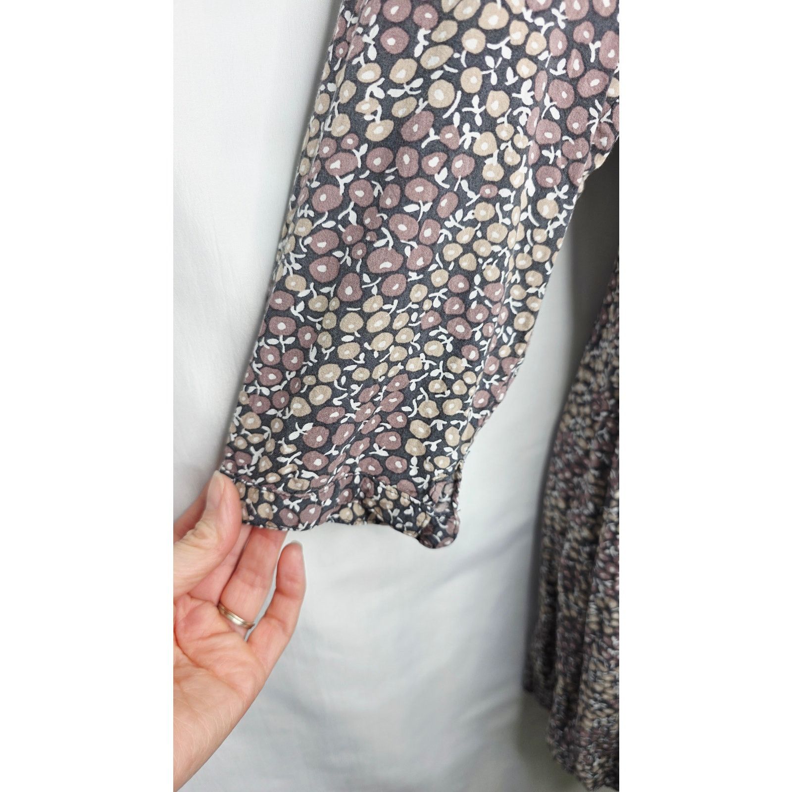 Boden Boden Ditsy Floral Empire Waist Dress 3/4 Sleeve Size L / US 10 / IT 46 - 5 Thumbnail