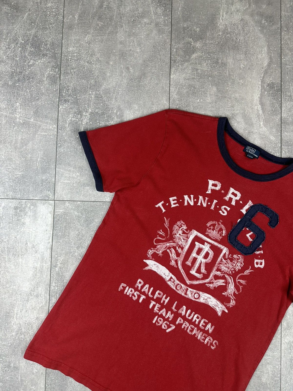 Polo Ralph Lauren Polo Ralph Lauren Overprint Logo Mens Red T-Shirt Size US S / EU 44-46 / 1 - 7 Thumbnail
