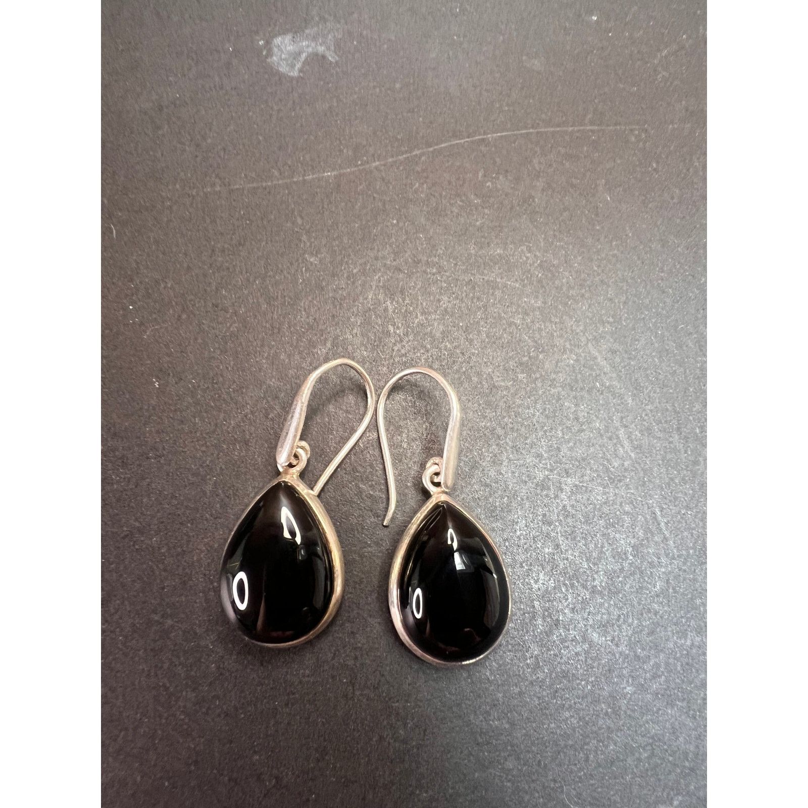 Other NEW Black onyx sterling silver teardrop earrings 7.49 grams Size ONE SIZE - 11 Thumbnail