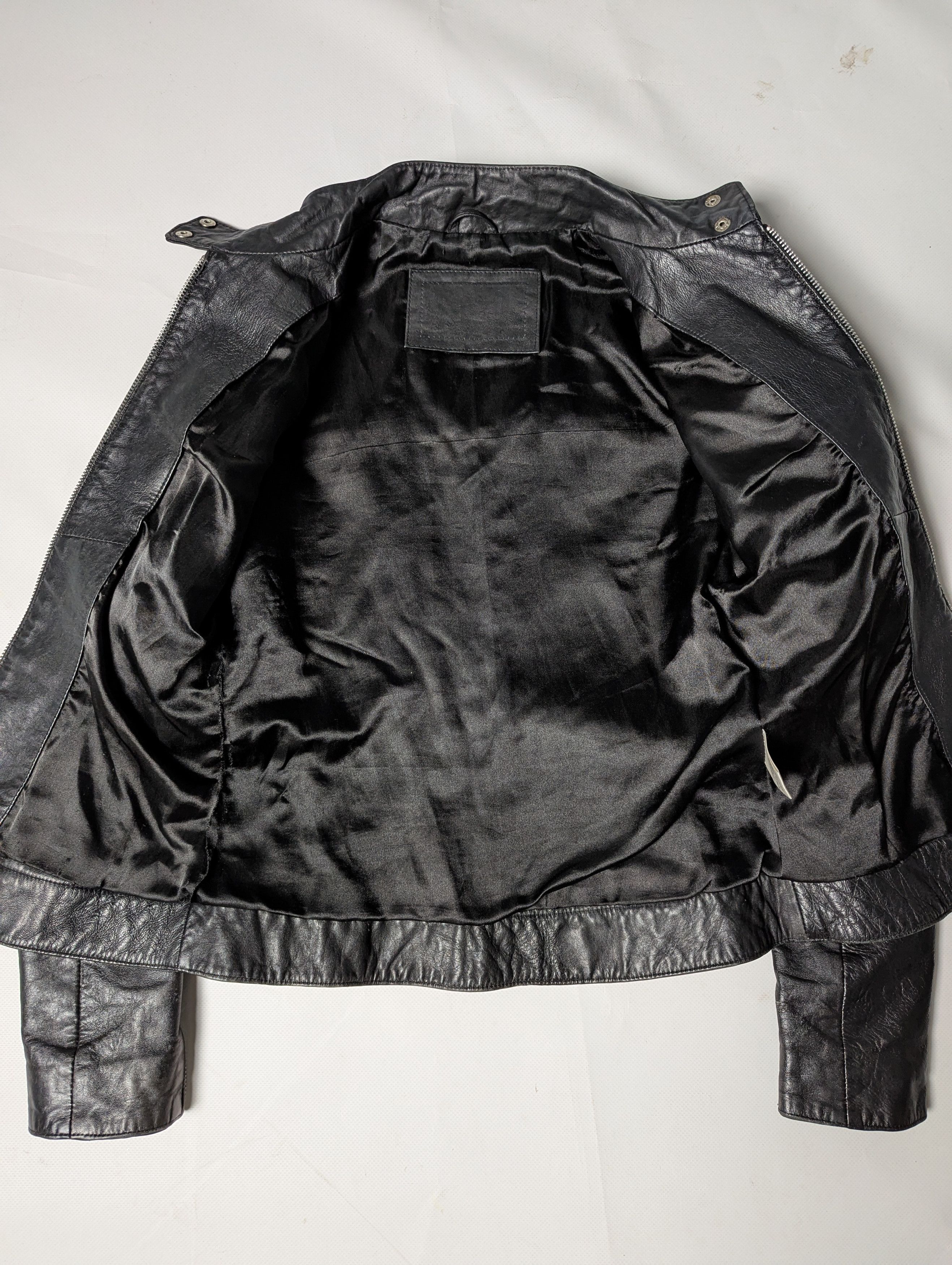 Leather 00s Fitted Handprinted Leather Jacket Size M / US 6-8 / IT 42-44 - 11 Thumbnail