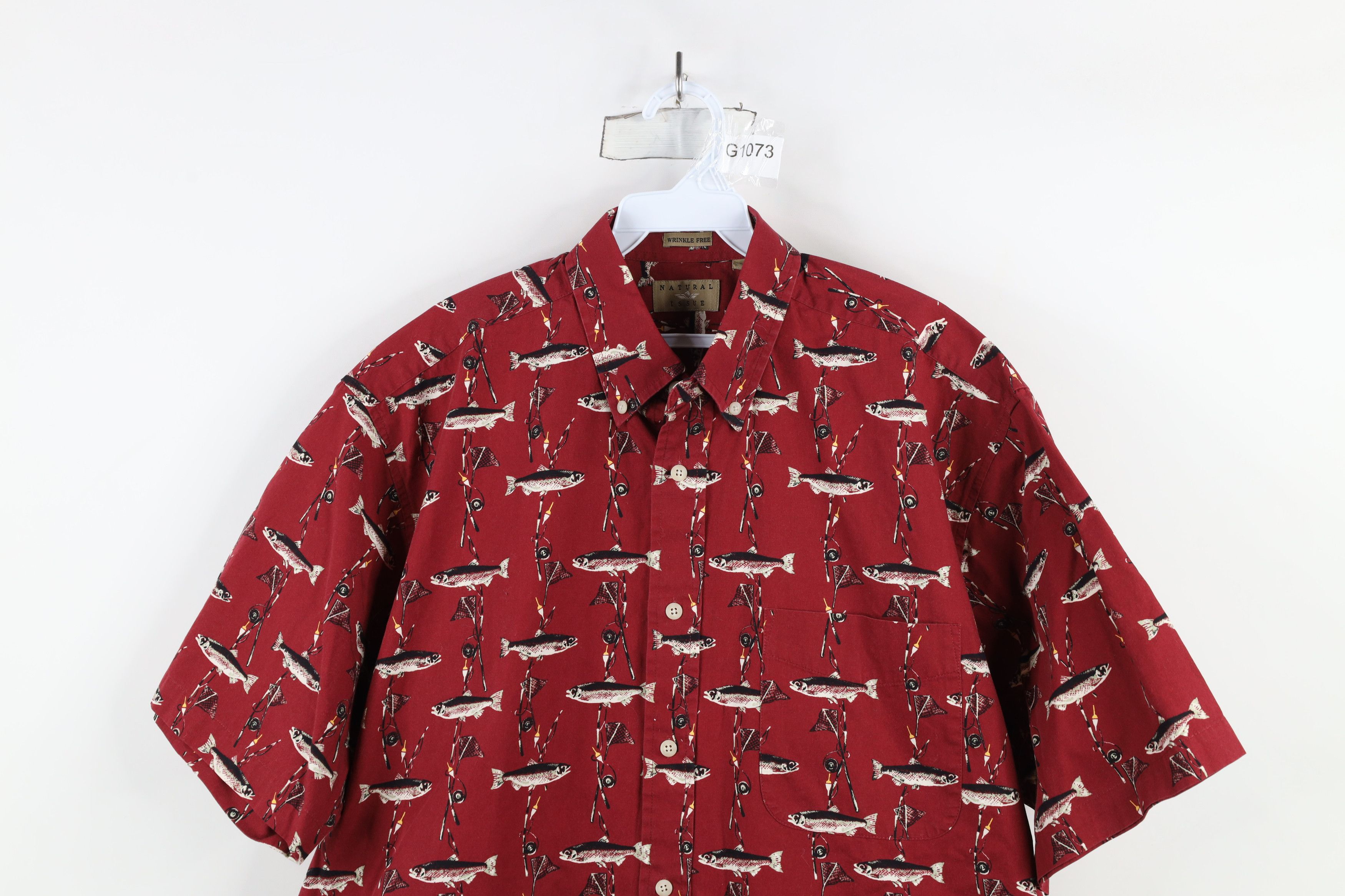 Vintage Vintage 90s Streetwear Fish All Over Print Button Shirt Size US L / EU 52-54 / 3 - 2 Thumbnail
