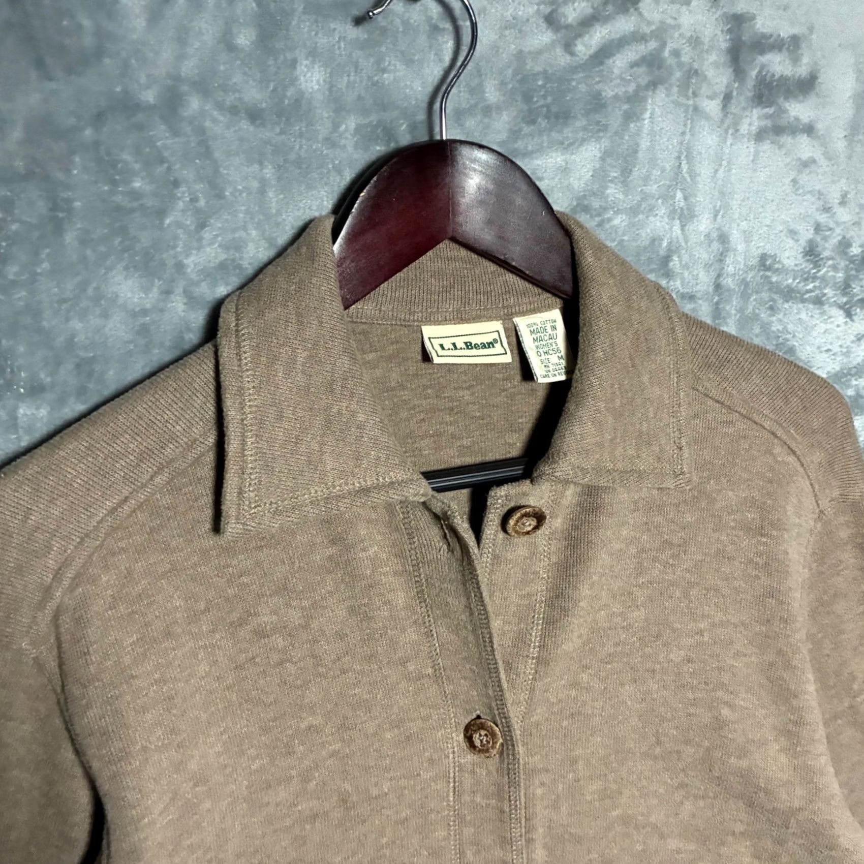 Vintage VINTAGE L.L.Bean Brown Knit Jacket Button Front Women's M Cardigan Coat Sweepstakes? Size M / US 6-8 / IT 42-44 - 3 Thumbnail