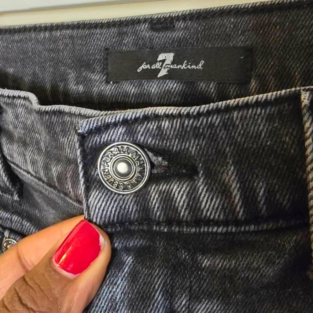 7 For All Mankind 7 For All Mankind Women's 26 Jeans Black High Rise Skinny An Size 26" / US 2 / IT 38 - 3 Thumbnail
