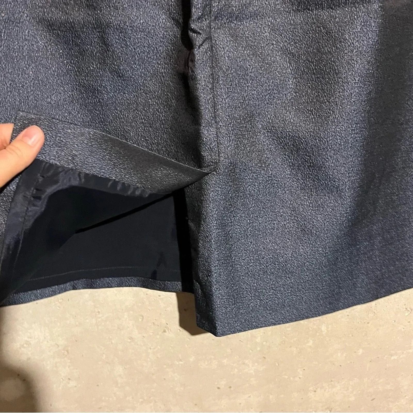 Loft Ann Taylor LOFT Short Skirt Blue Metallic Shimmery Size 16 Size 38" / US 16 / IT 52 - 5 Thumbnail