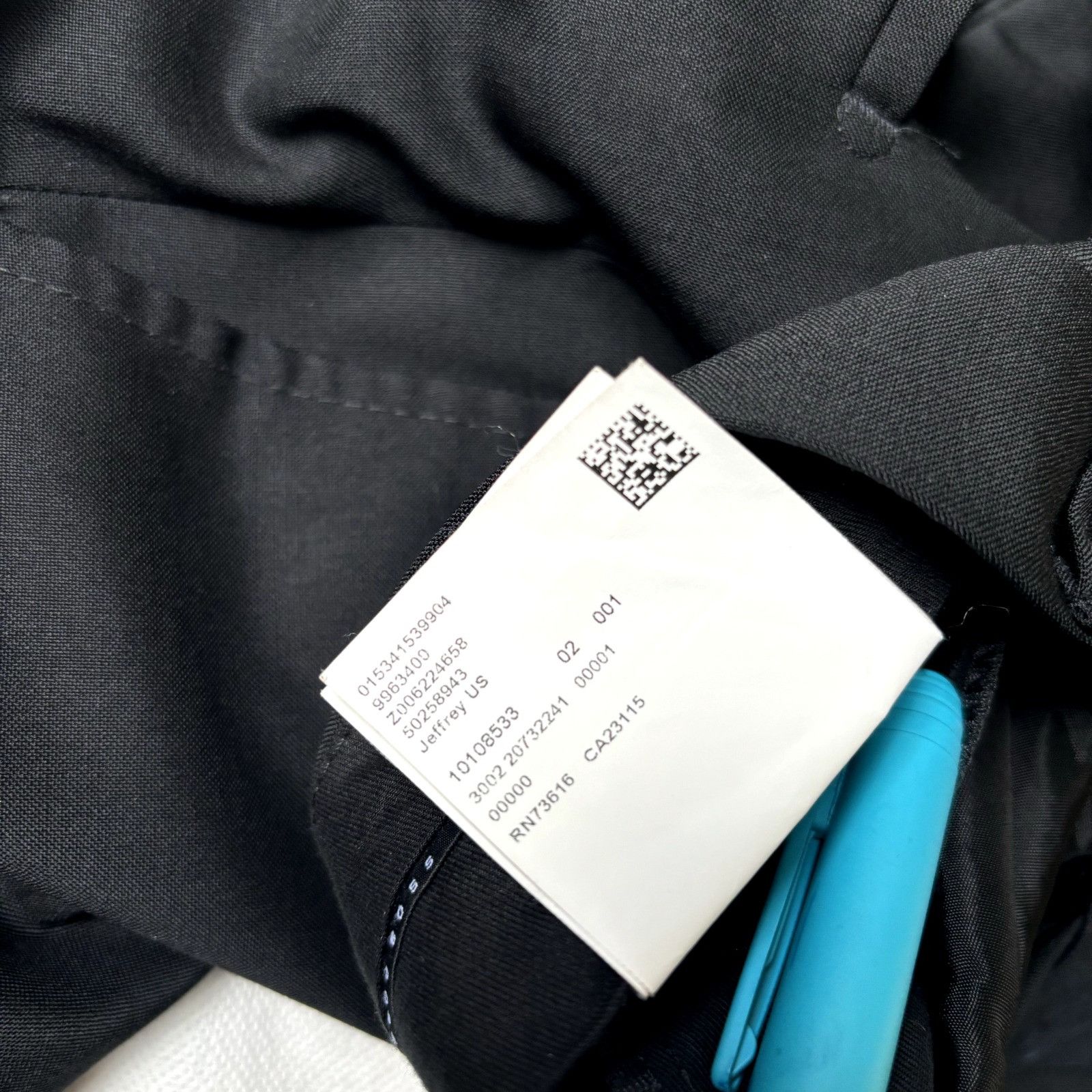 Hugo Boss Hugo Boss Men's Black Dress Pants Size 35R Virgin Wool Pleat Size 34R - 5 Thumbnail