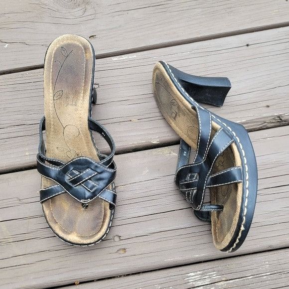 Vintage Vintage 90s y2k Mudd Piney Black Faux Vegan Leather Strappy Size US 8 / IT 38 - 1 Thumbnail