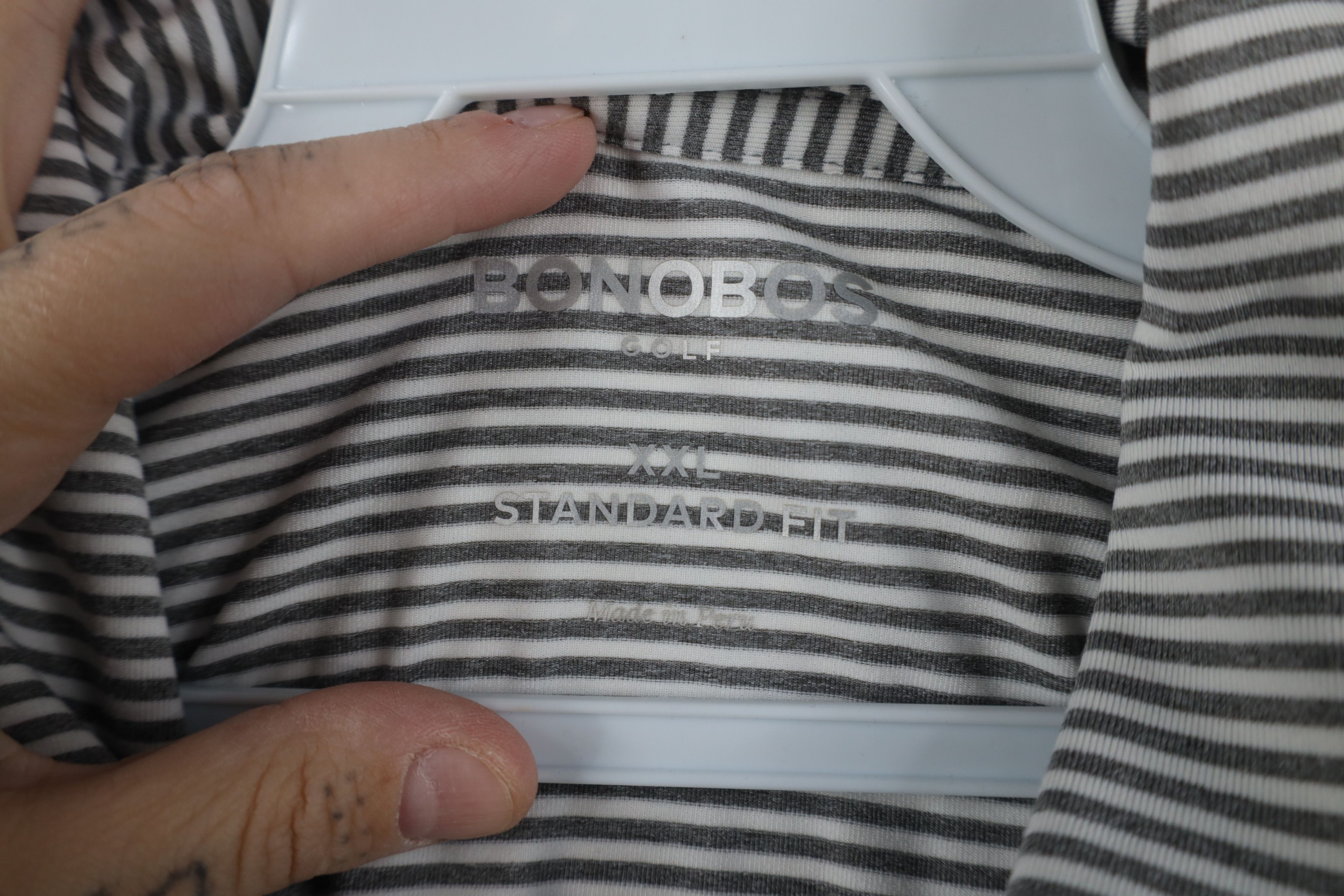 Bonobos Bonobos Golf Stretch Striped Golfing Polo Shirt Gray Size US XXL / EU 58 / 5 - 7 Thumbnail