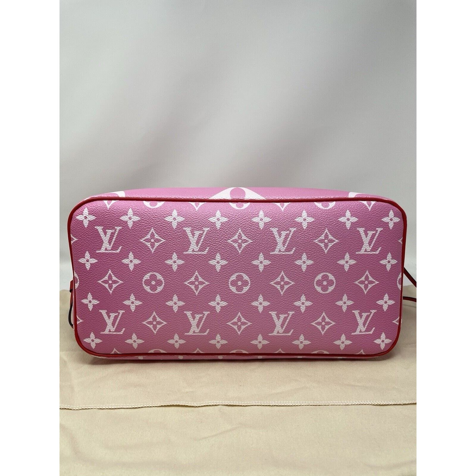 Louis Vuitton Louis Vuitton Neverfull Tote MM Pink/Red/White Canvas Size ONE SIZE - 9 Thumbnail