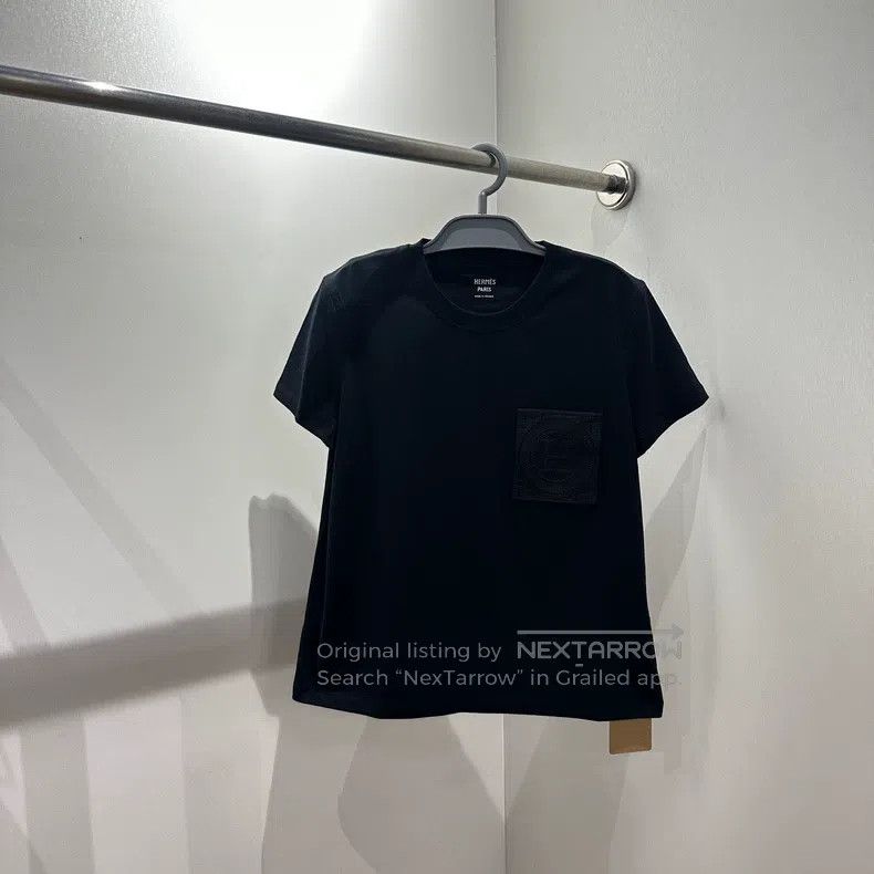 Hermes Hermes H Ribbing Pocket Short Sleeve Size S / US 4 / IT 40 - 1 Thumbnail