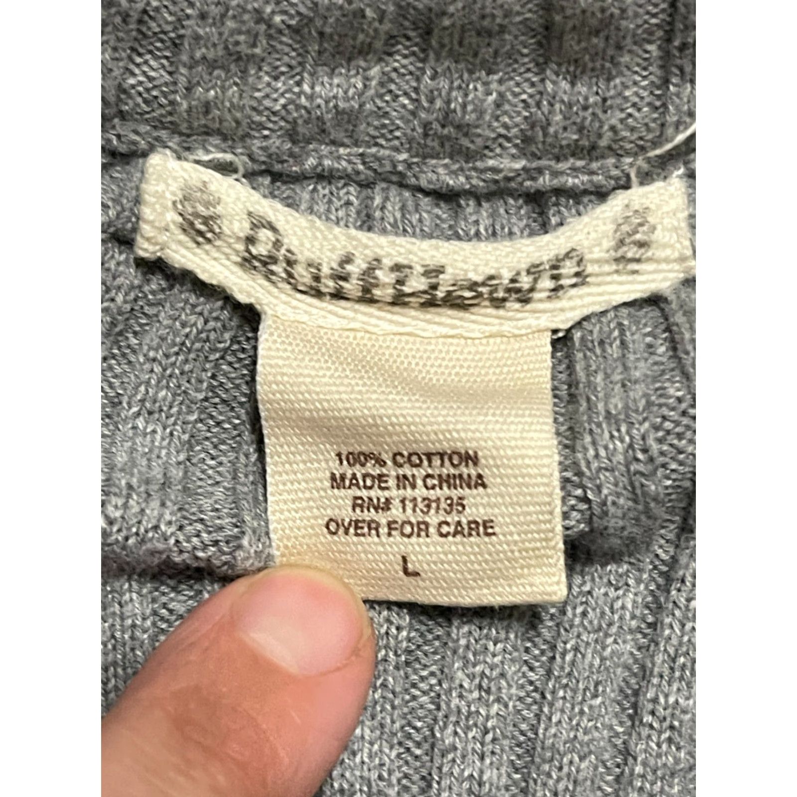 Vintage Ruff Hewn Shirt Women's Large Gray Full Zip Long Sleeve Knit Ribbed Modern Basic Casual Fall Spring Summer (Mens/Womens if applicable) Size L / US 10 / IT 46 - 7 Thumbnail