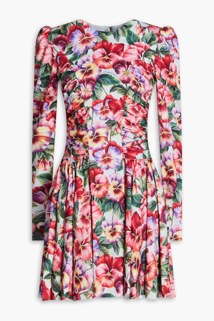 Dolce & Gabbana o1y0825 Mini Dress in Multicolor Size L / US 10 / IT 46 - 1 Thumbnail
