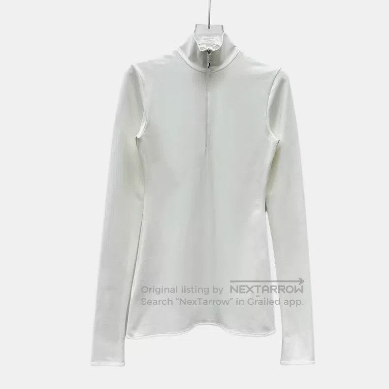 Prada Prada 23 white triangle semi-zipper design long-sleeved kn Size XS / US 0-2 / IT 36-38 - 1 Thumbnail