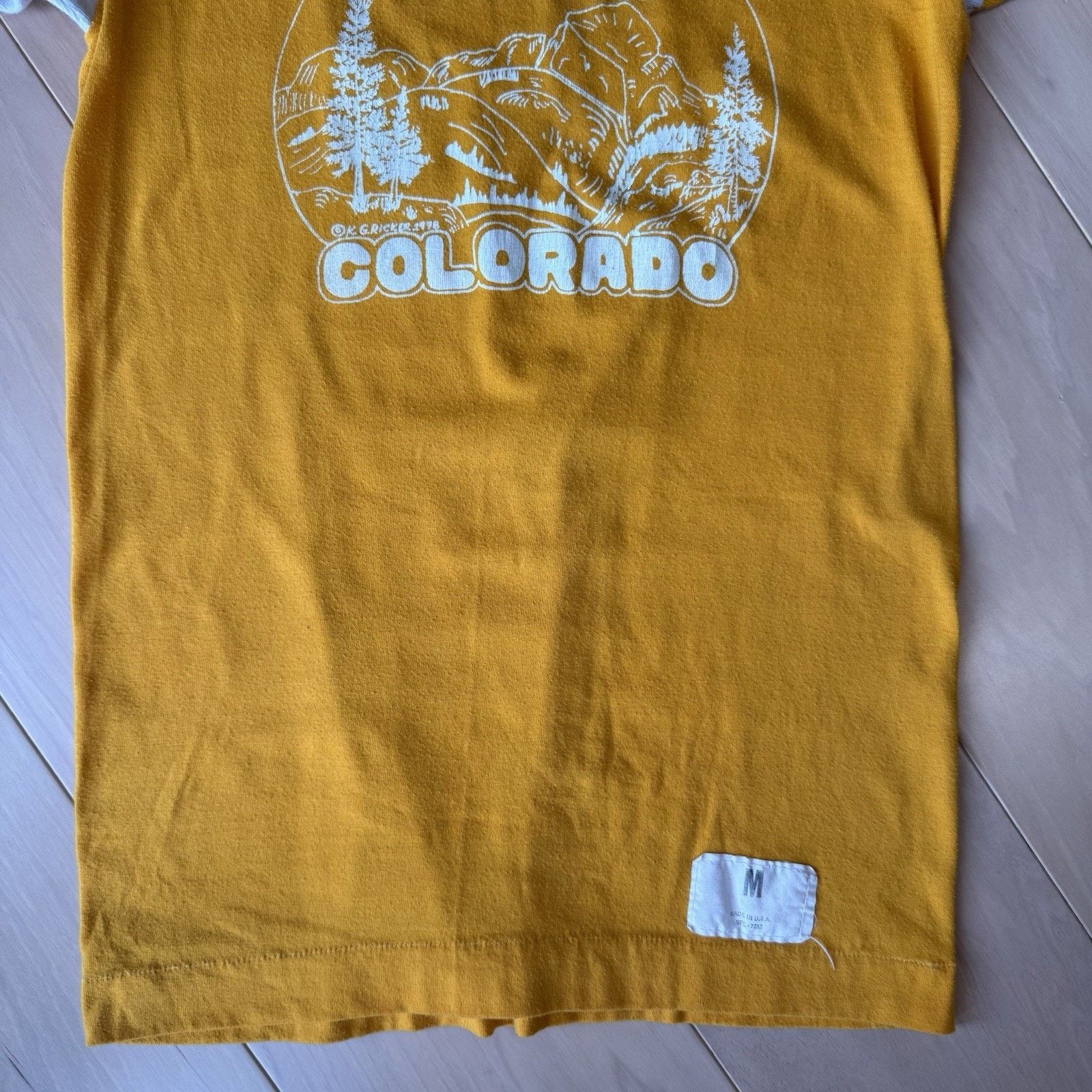 Vintage Vintage I Climbed Longs Peak Shirt M Yellow 70s Made in USA Size US M / EU 48-50 / 2 - 4 Thumbnail