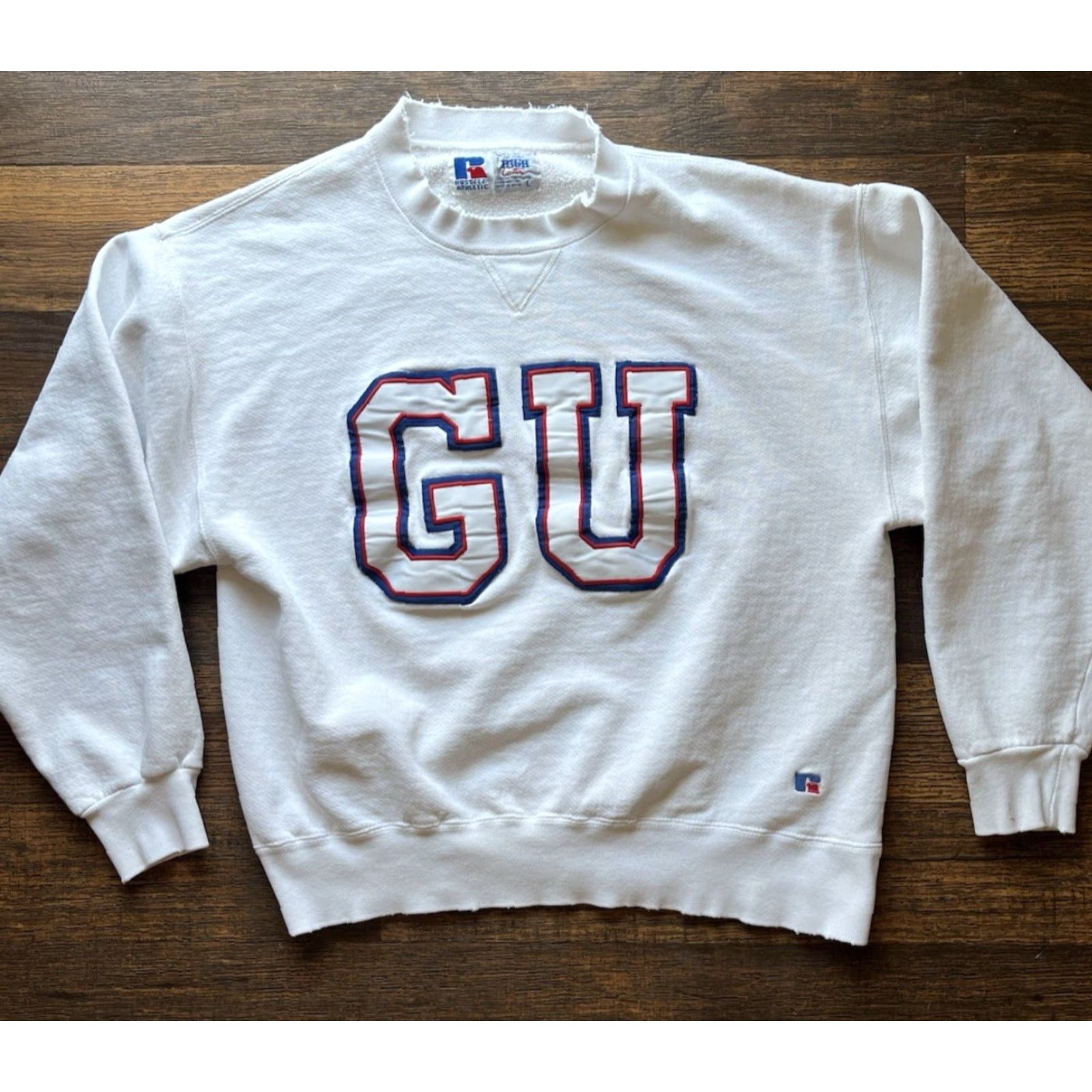 Russell Athletic VINTAGE Russell Athletic Men's Sweatshirt White Gonzaga L College NCAA USA West Crew Neck Pullover Logo Graphic Print Size US L / EU 52-54 / 3 - 2 Thumbnail