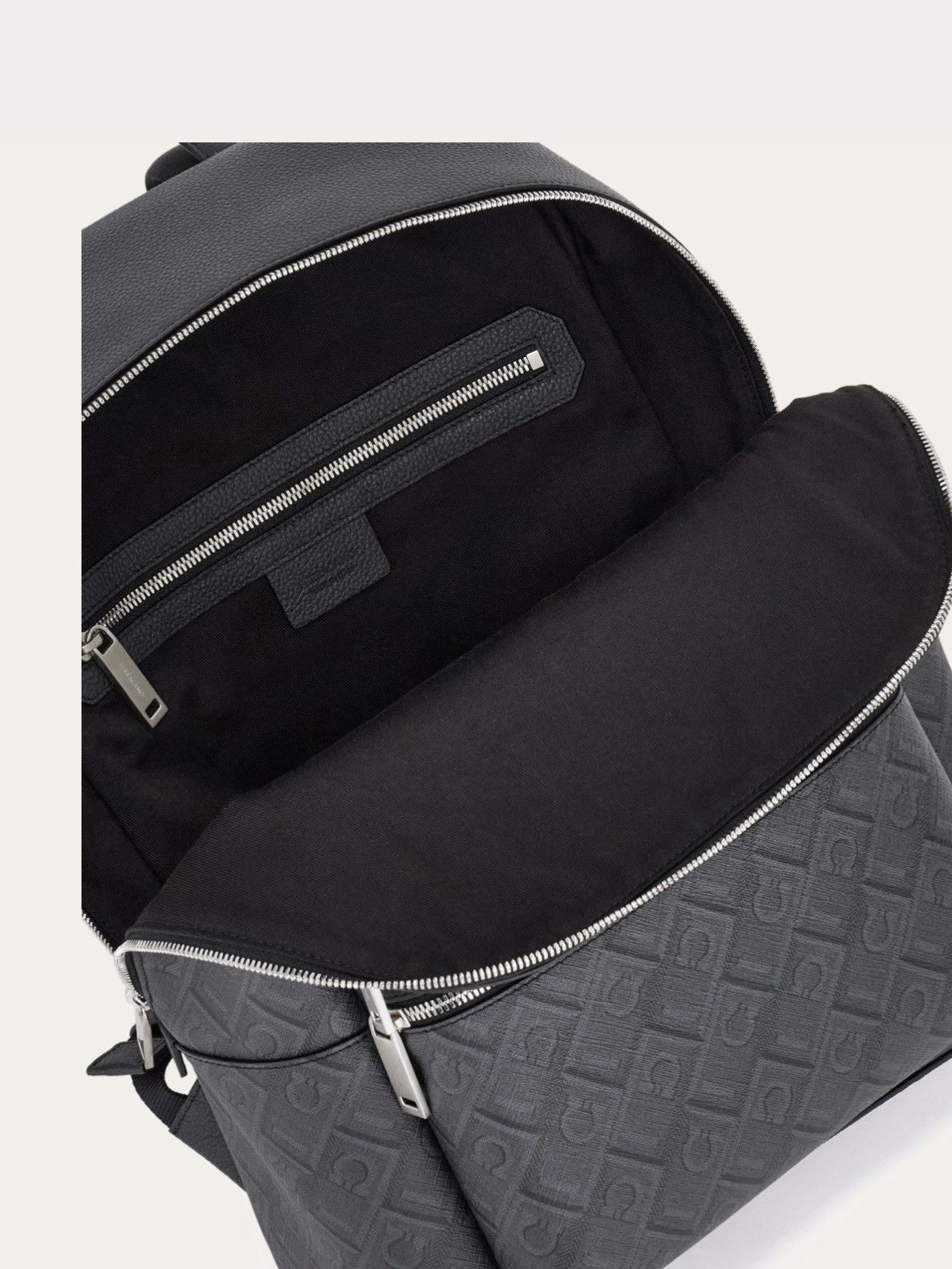 Salvatore Ferragamo Ferragamo Monogram backpack Black/Grey Size ONE SIZE - 4 Thumbnail
