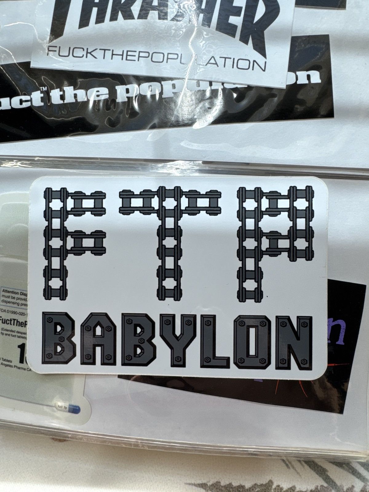 Babylon × Fuck The Population FTP x Babylon Chain Sticker Size ONE SIZE - 1 Thumbnail