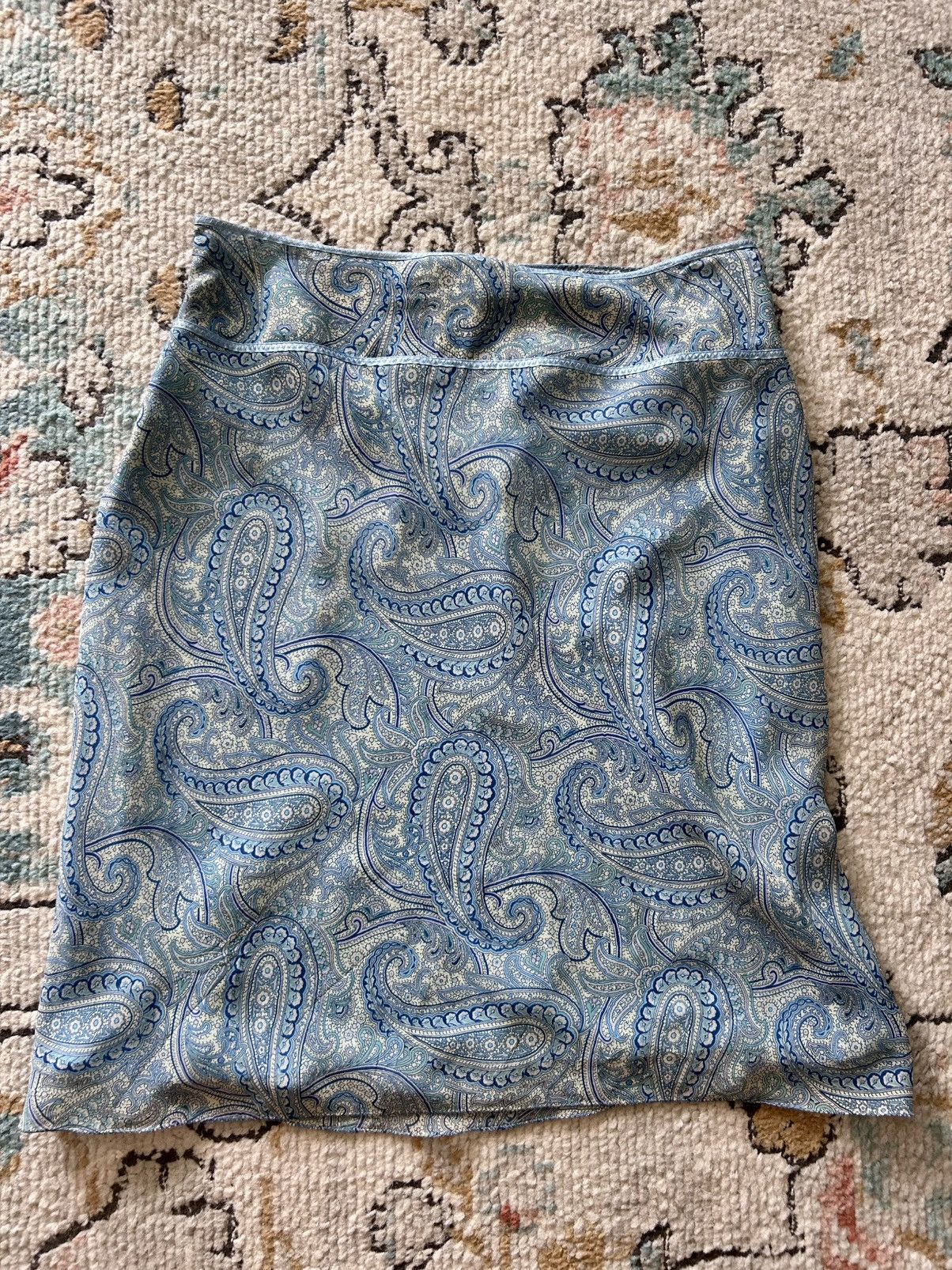 Other The Limited 100% Silk Paisley Skirt Size 28" / US 6 / IT 42 - 3 Thumbnail