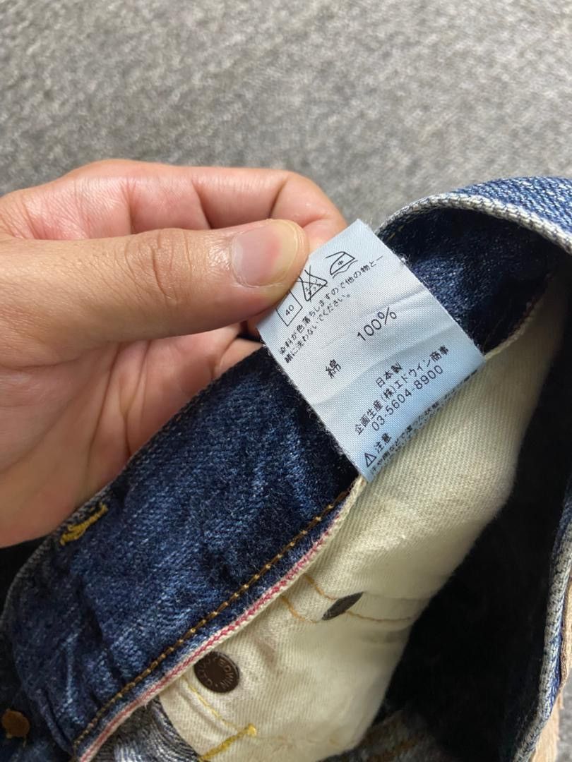 Edwin Edwin Distressed Ripped Crop Jeans (197) Size US 34 / EU 50 - 4 Thumbnail