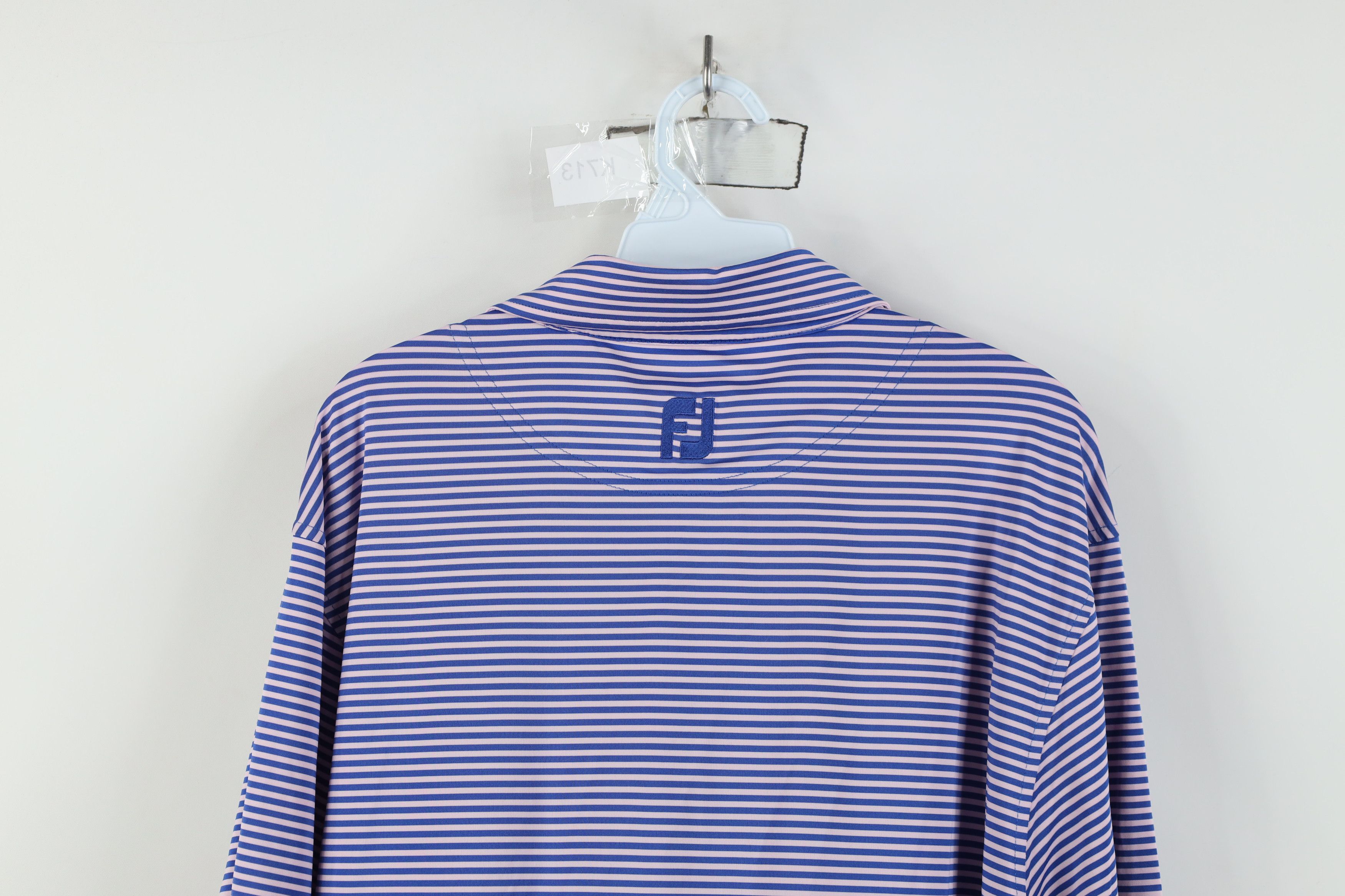 Footjoy FootJoy Stretch Striped Color Block Collared Golf Polo Shirt Size US L / EU 52-54 / 3 - 12 Thumbnail