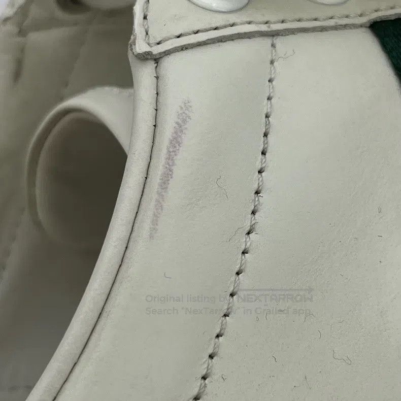 Gucci Gucci White striped bee embroidery lacing casual flat boar Size US 5.5 / IT 35.5 - 9 Thumbnail