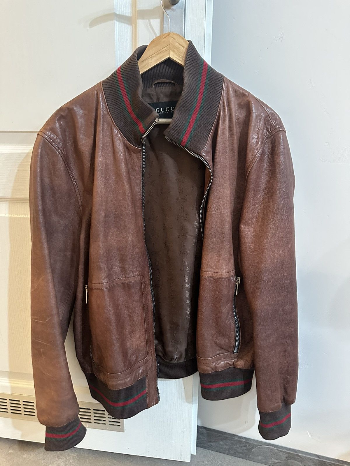 Gucci Gucci Leather Jacket Size US XXL / EU 58 / 5 - 10 Thumbnail