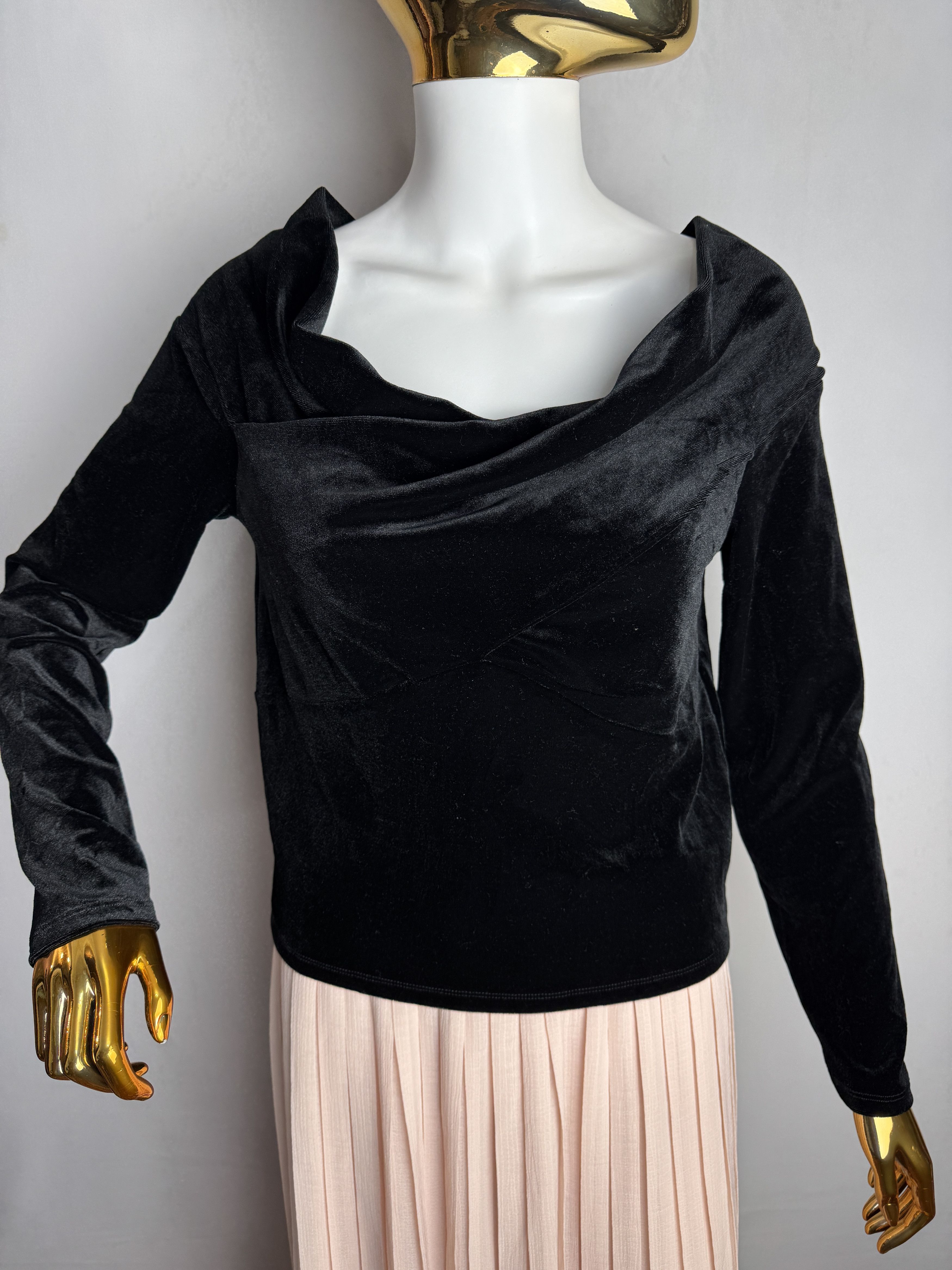 Allsaints ALL SAINTS Delta women’s black velvet top Size M / US 6-8 / IT 42-44 - 1 Thumbnail