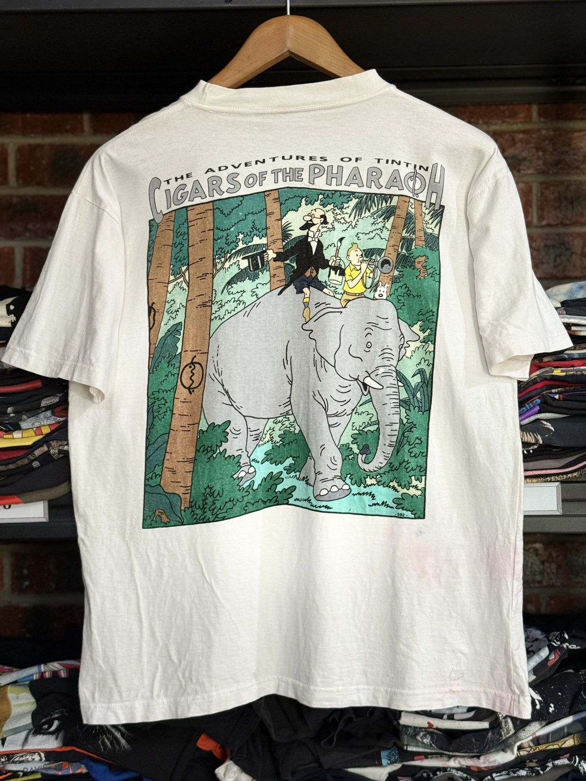 Cartoon Network Vintage 90s The Advantures Of TINTIN Cartoon Tee Size US L / EU 52-54 / 3 - 1 Thumbnail
