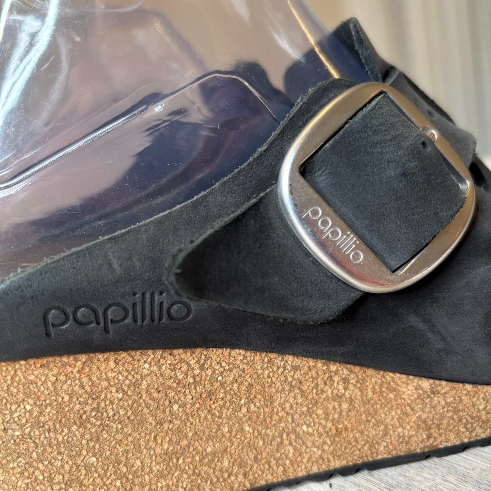 Birkenstock PapilliovMary Black Suede Leather Wedge Clogs 39 US Size 8 Size US 8 / IT 38 - 6 Thumbnail