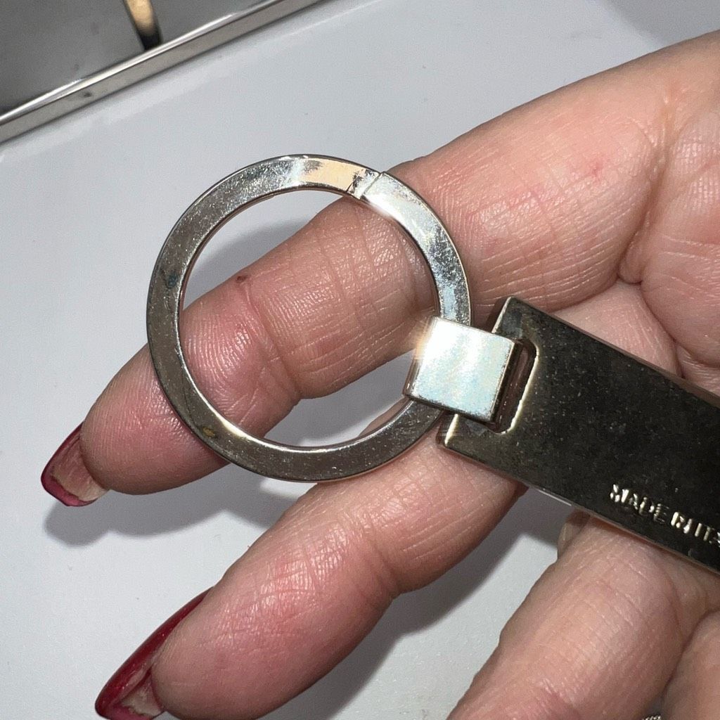 Prada Prada Made in Italy Silver Tone and Yellow Keychain Size ONE SIZE - 5 Thumbnail