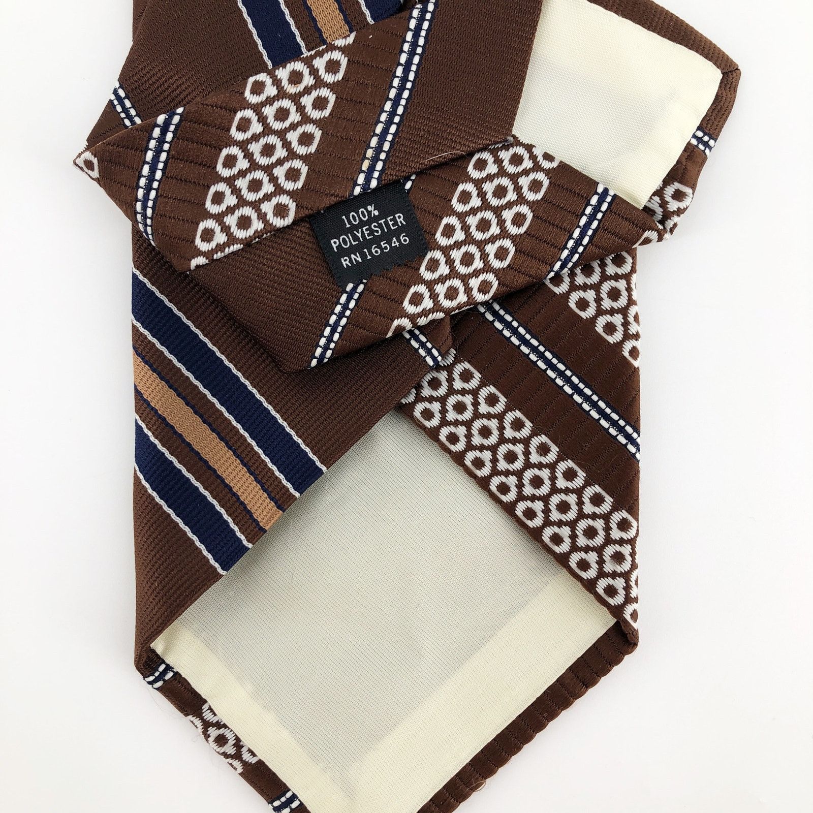Vintage 70s wide striped neck tie 1970s vintage Size ONE SIZE - 5 Thumbnail