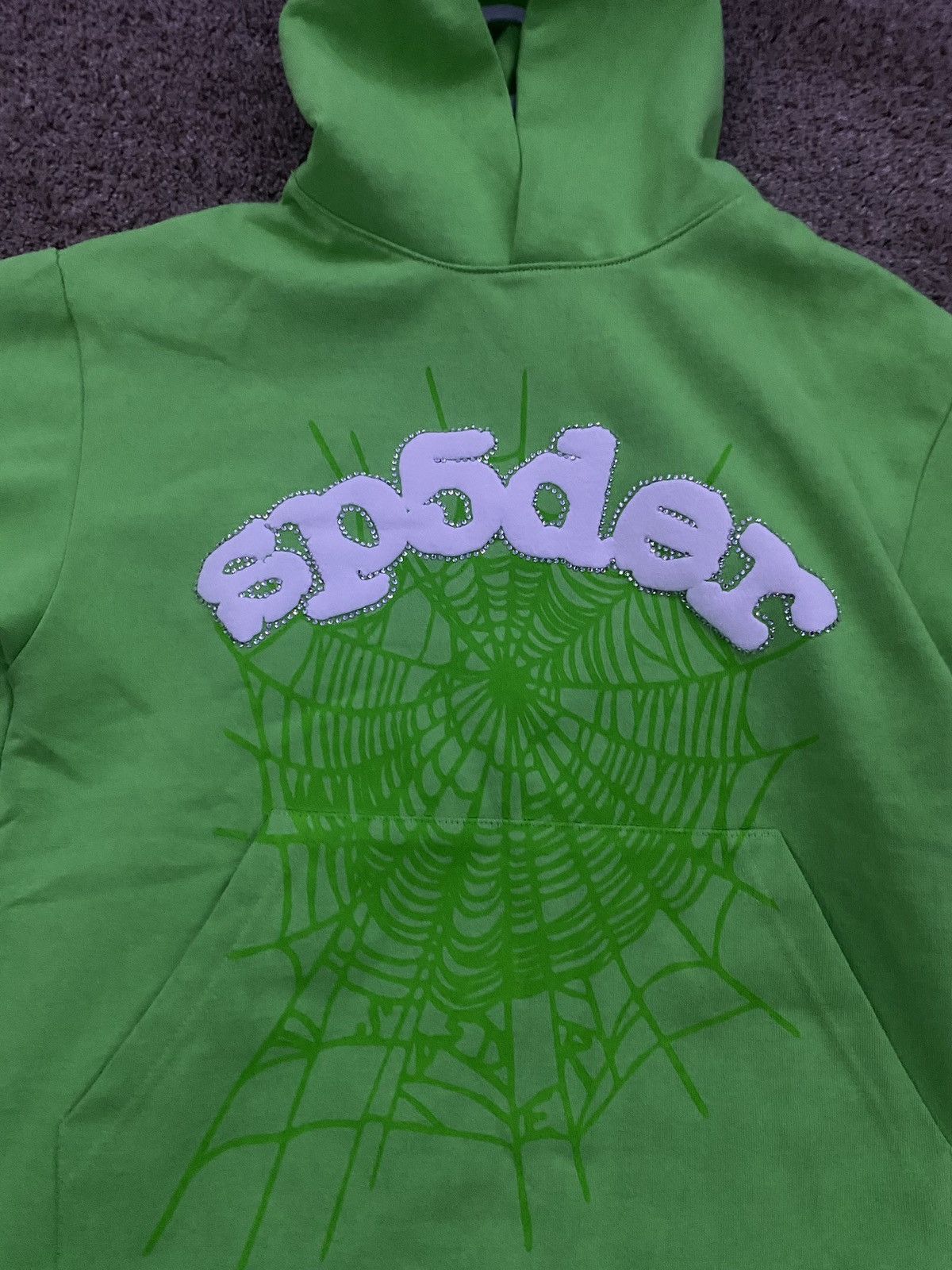 Streetwear Sp5der Web Hoodie Slime Green | Grailed
