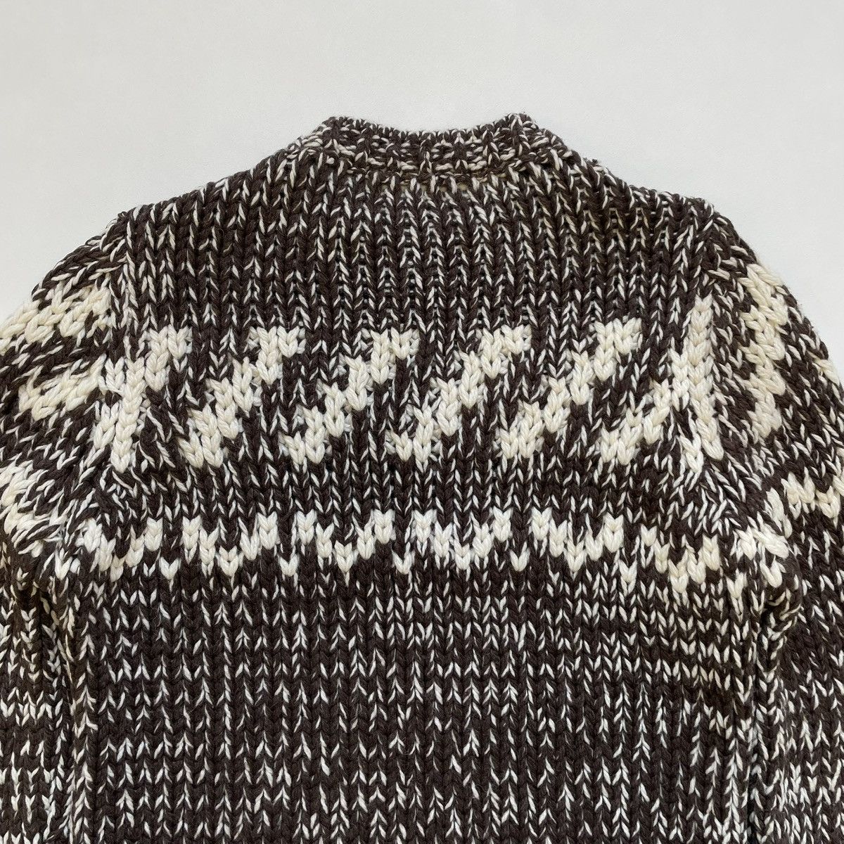 Dries Van Noten Early 2000s Brown/Cream Patterned Sweater Size US M / EU 48-50 / 2 - 12 Thumbnail