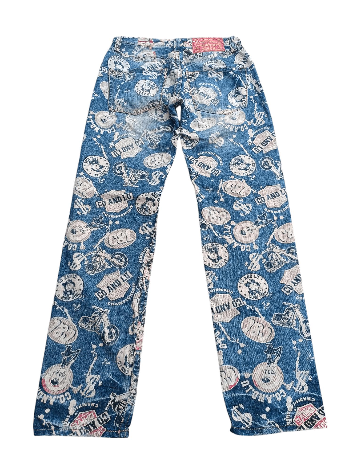 Japanese Brand × Vintage VINTAGE Co&Lu Cow Girl Hysteric Style Fullprint Jeans Size US 29 - 7 Thumbnail