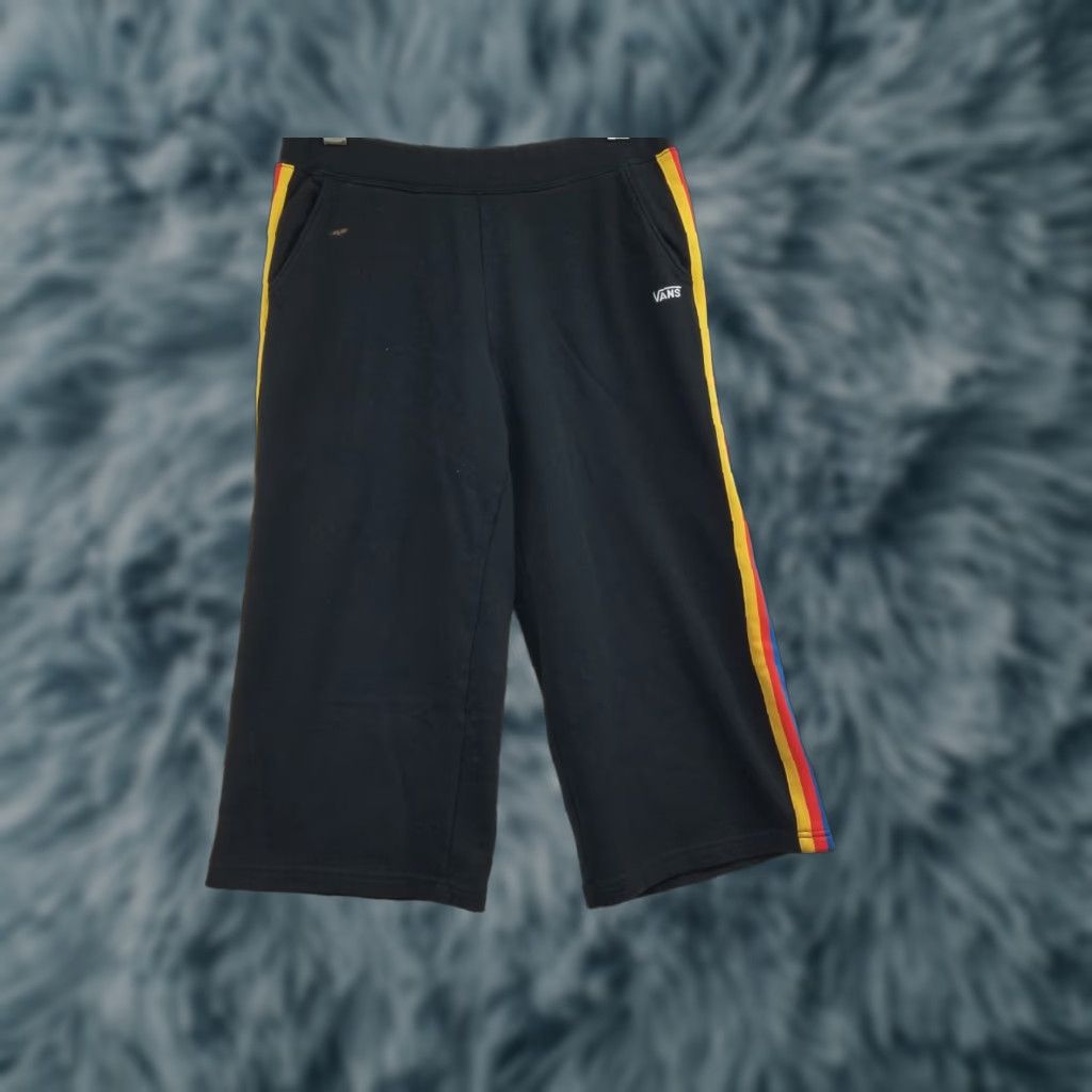 Vans VANS Pants Activewear Crops Women Large Rainbow Black See Pics Off The Wall Size 32" / US 10 / IT 46 - 1 Thumbnail