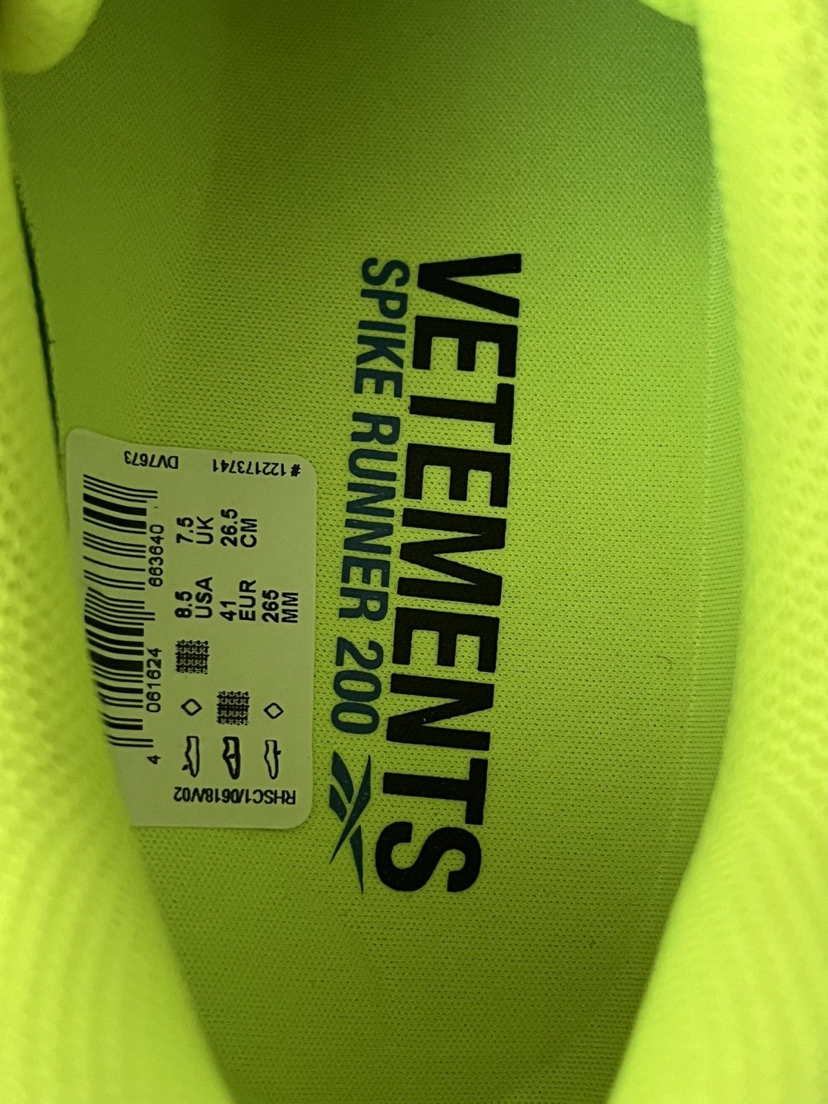 Reebok × Vetements Reebok Spike Runner 200 x Vetements Grey Red Size US 8.5 / EU 41-42 - 8 Thumbnail