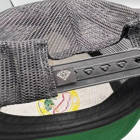 Diamond Supply Co. Diamond Supply Co Trucker Hat Men Black Green Snap Back Cap Size ONE SIZE - 8 Thumbnail