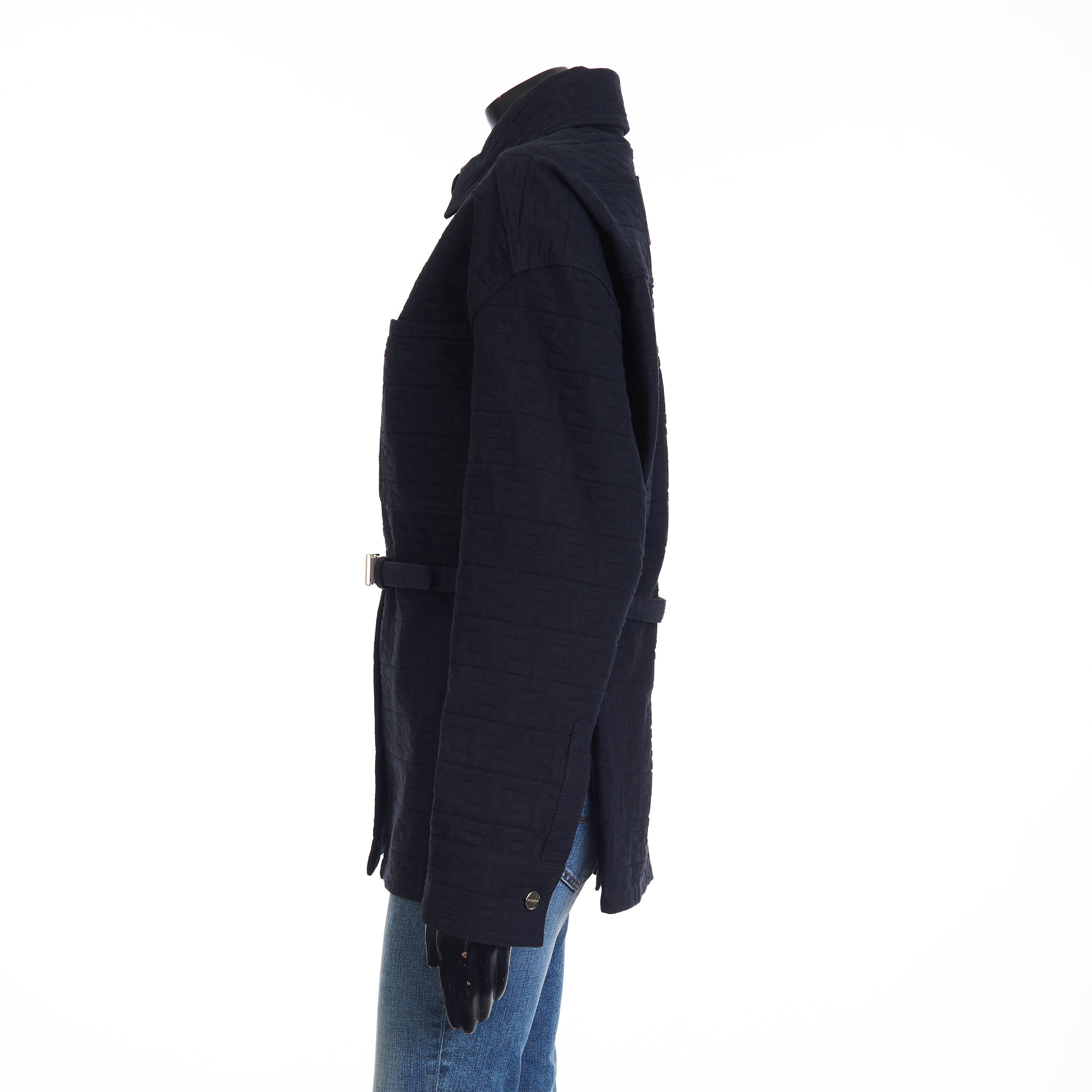 Fendi Go-To Jacket In Blue Jacquard Denim Size L / US 10 / IT 46 - 3 Thumbnail