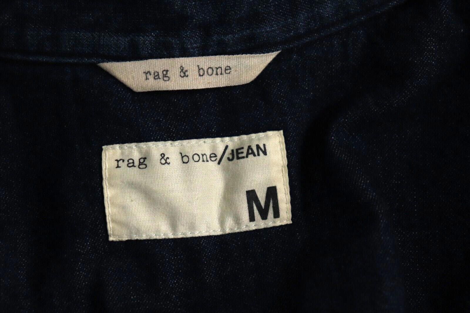 Rag & Bone Rag & Bone Womens Medium Blue Denim Shirt Snap Button Blouse Size M / US 6-8 / IT 42-44 - 4 Thumbnail