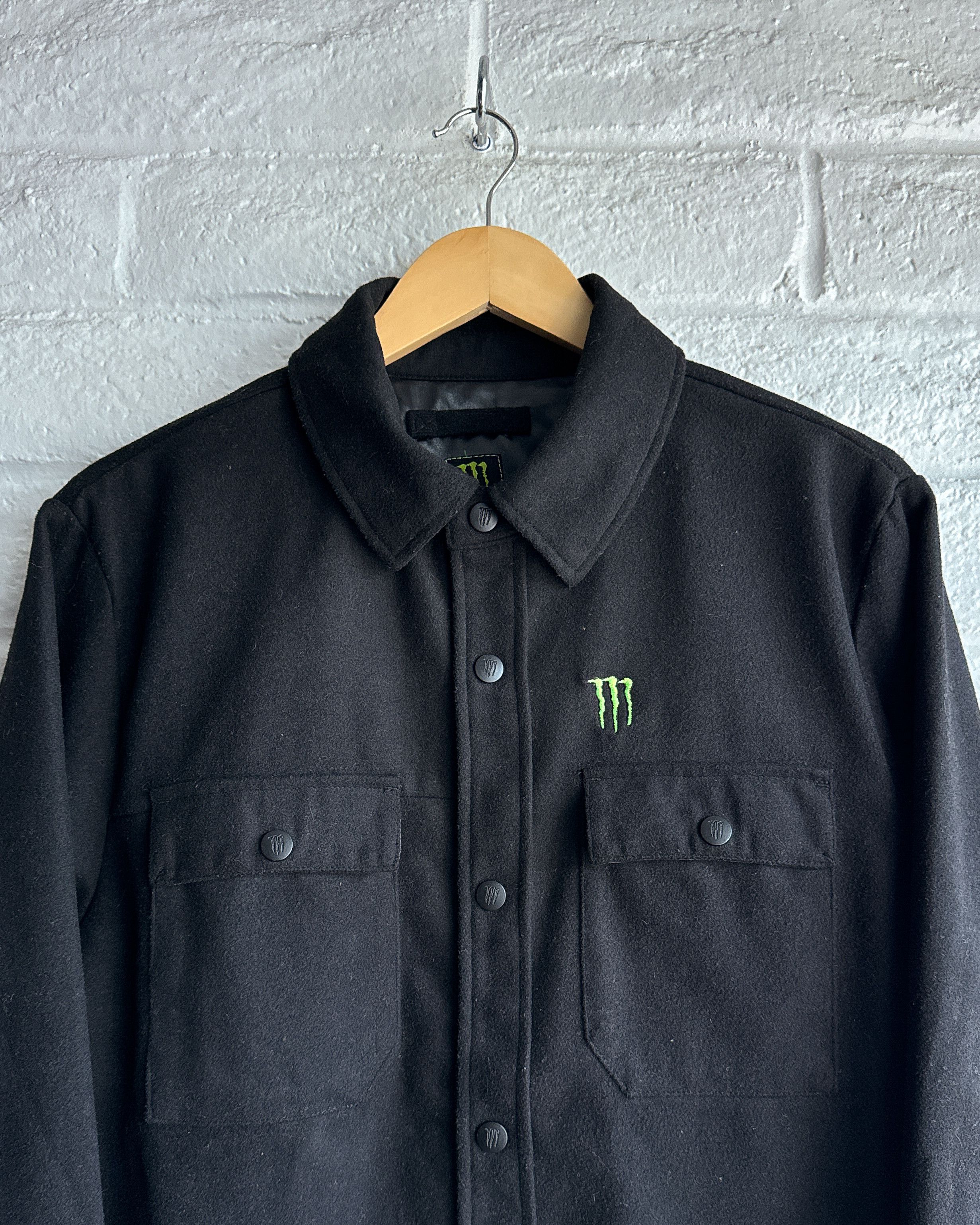 Vintage Vintage 2000s Monster Energy Thick Wool Flannel Shirt Y2K Size US M / EU 48-50 / 2 - 3 Thumbnail