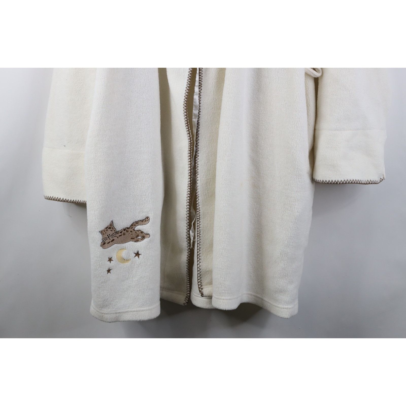 Vintage Vintage 90s Y2K Distressed Cat Kitten Fleece Bath Robe Size ONE SIZE - 3 Thumbnail