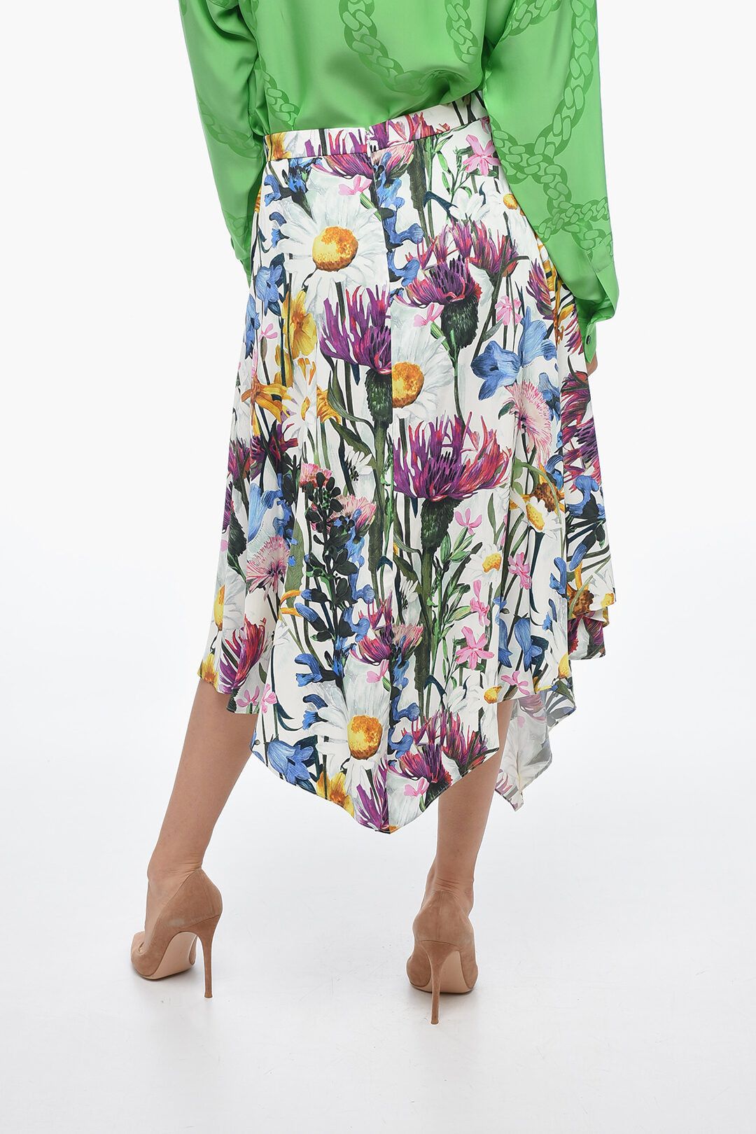 Stella McCartney og1mm0824 Flora Midi Skirt in Multicolor Size 28" / US 6 / IT 42 - 2 Thumbnail
