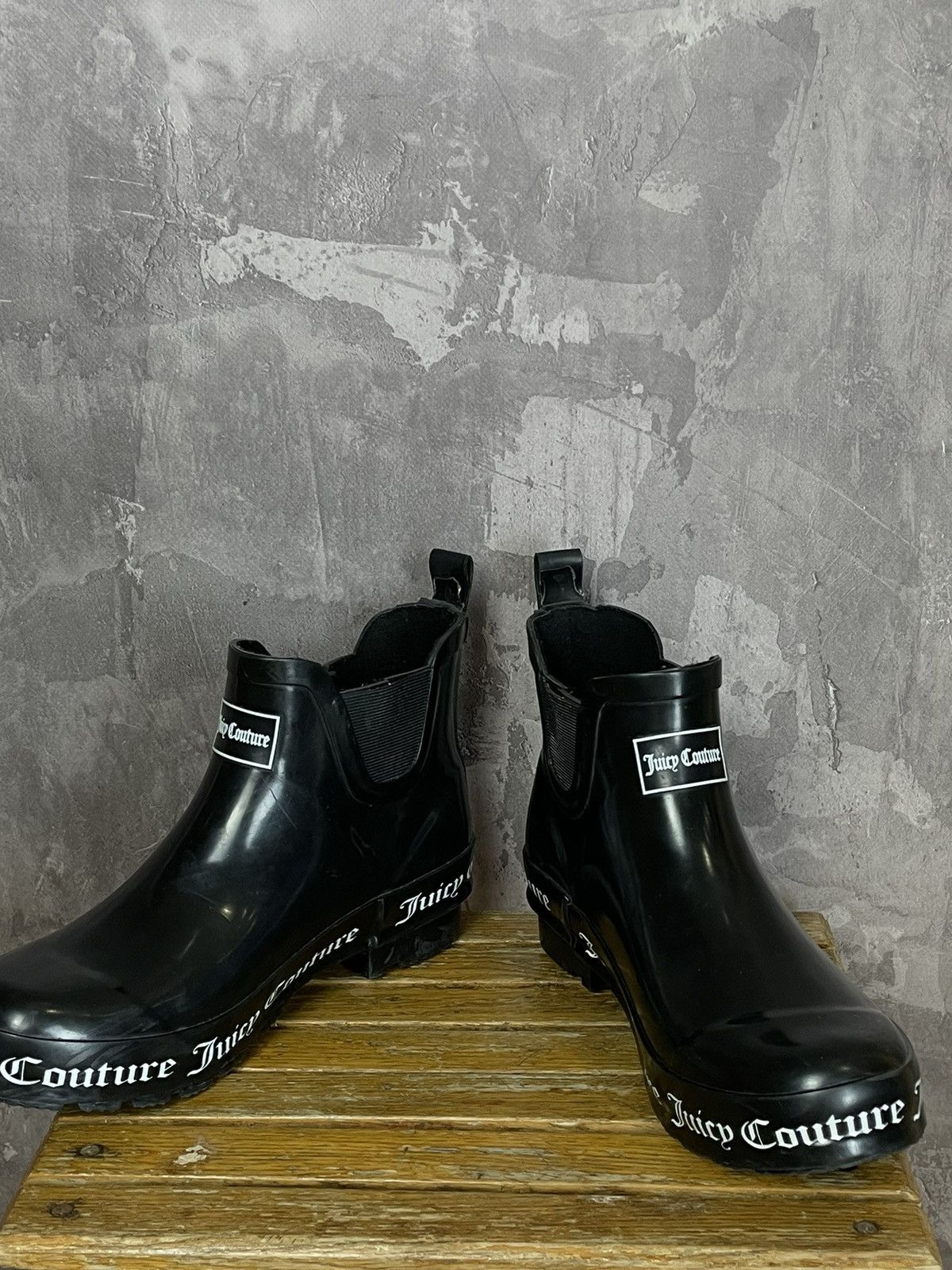 Juicy Couture Juicy Couture Y2K Balenciaga Style Big Heavy Rubber Boots Size US 8.5 / IT 38.5 - 7 Thumbnail