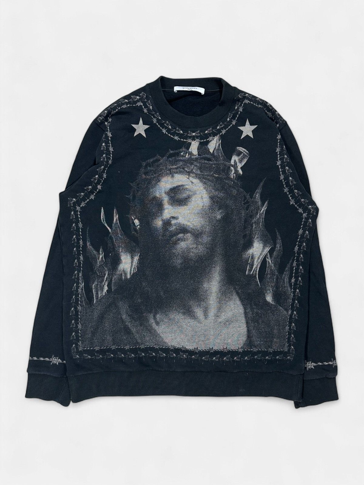Givenchy Givenchy - SS16 Jesus Barbwire Crewneck Size US L / EU 52-54 / 3 - 1 Thumbnail