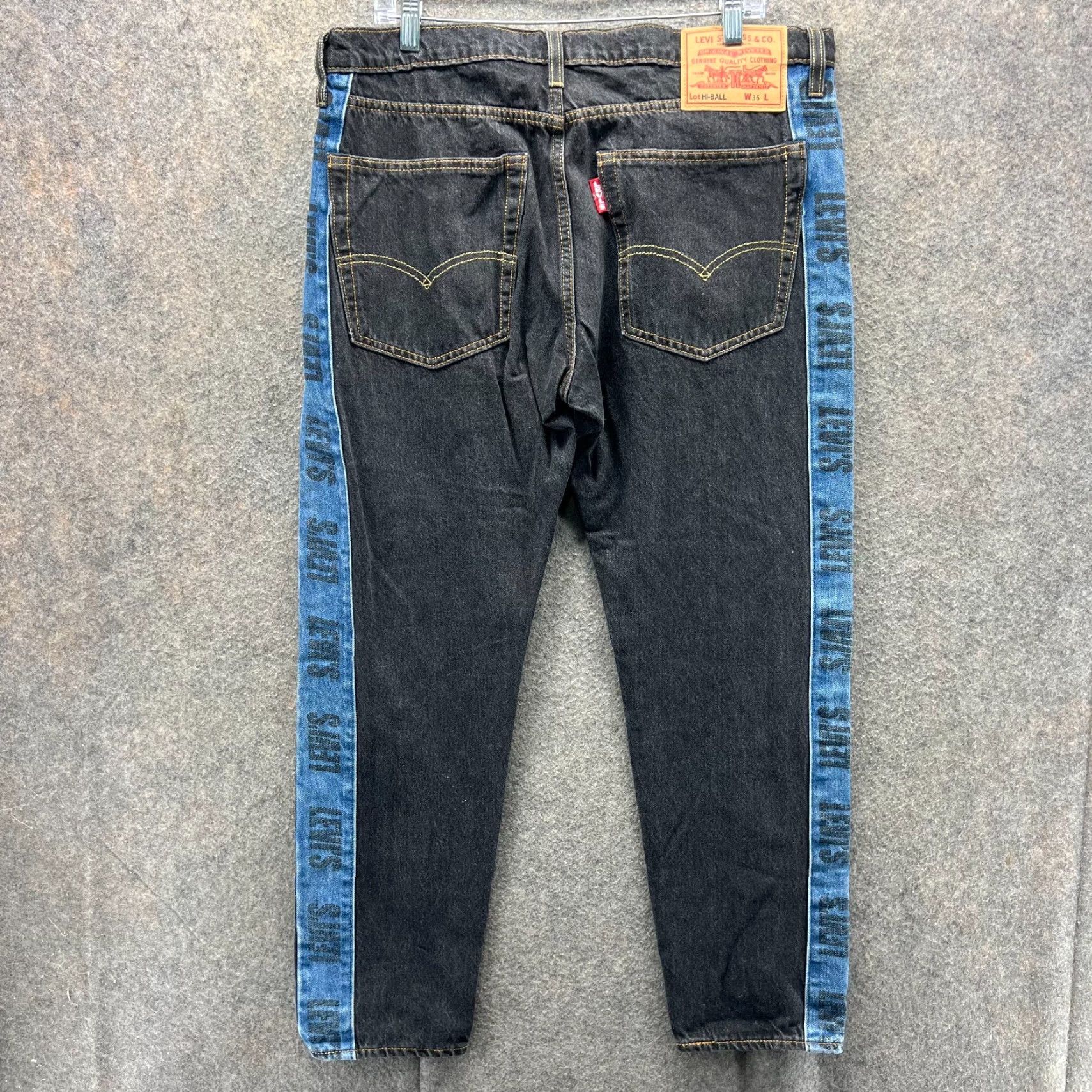 Levi's VINTAGE Levi’s Jeans Mens 36 Denim Straight 5-Pocket Blue Black Stripe Pattern Y2K Men Regular Size 36 Mens Size US 36 / EU 52 - 2 Thumbnail