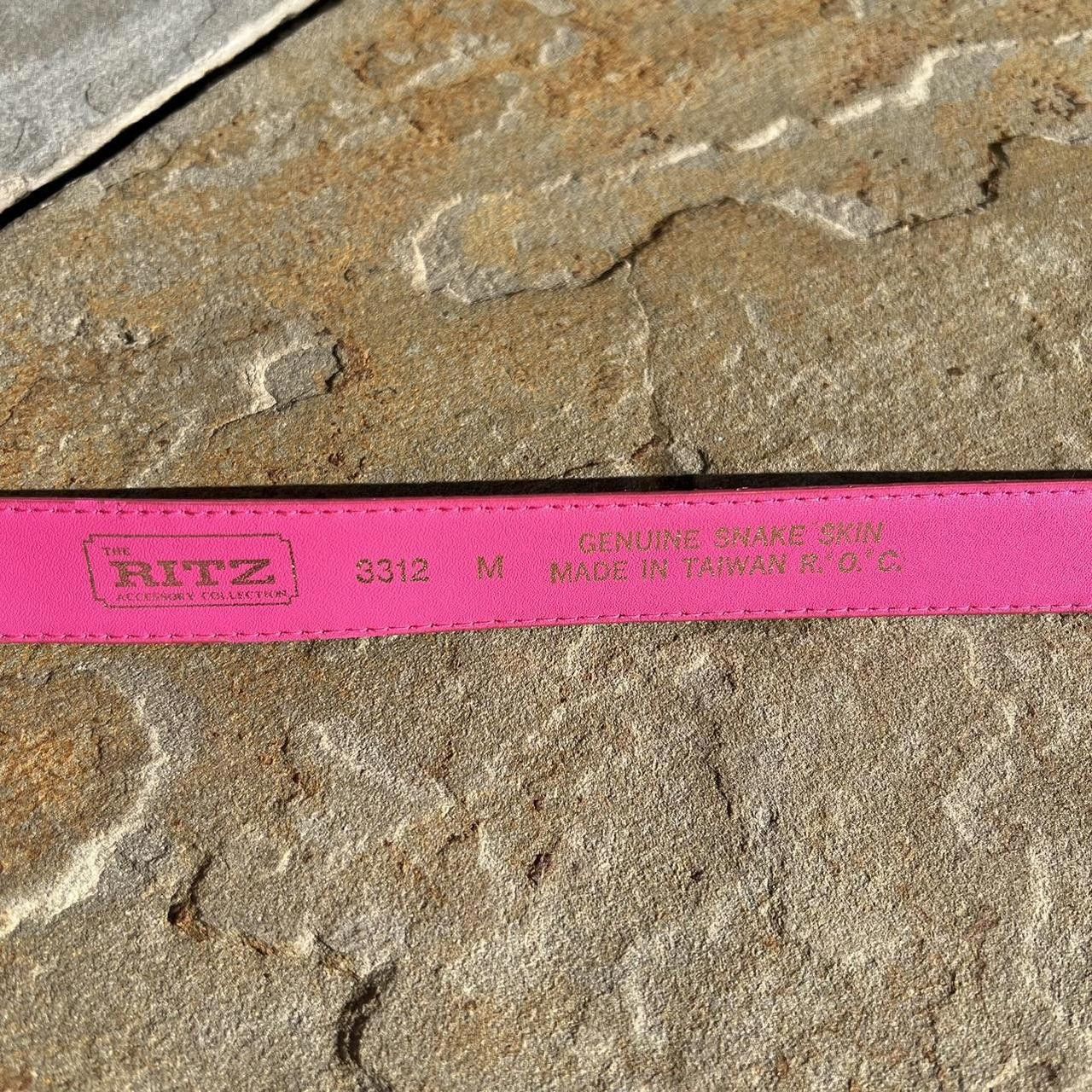 Vintage Vintage 80s Genuine Snake Skin Pink Belt Size ONE SIZE - 7 Thumbnail
