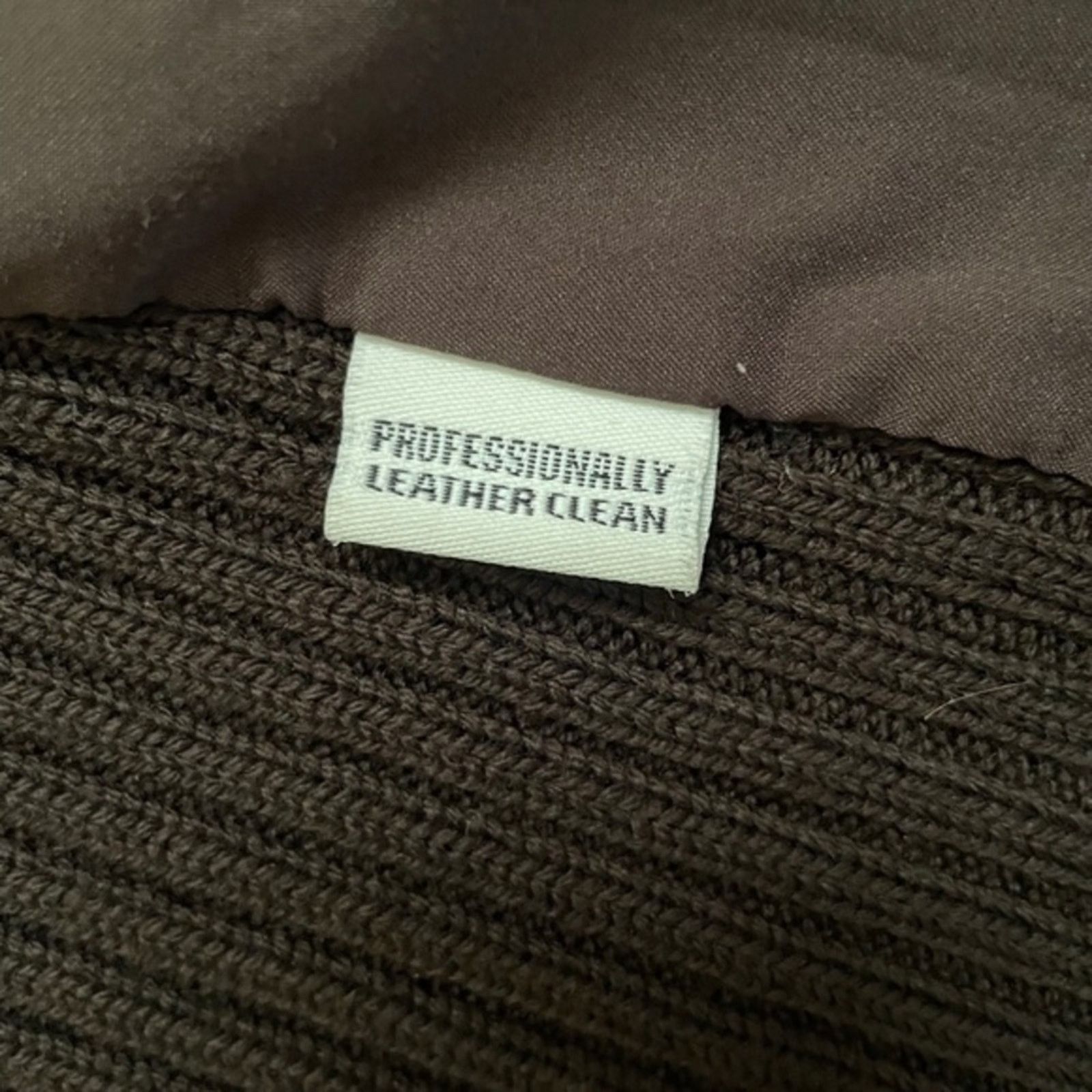 Saks Fifth Avenue × Vintage Saks Fifth Avenue Brown Suede Merino Wool Sweater Vest Size S / US 4 / IT 40 - 4 Thumbnail