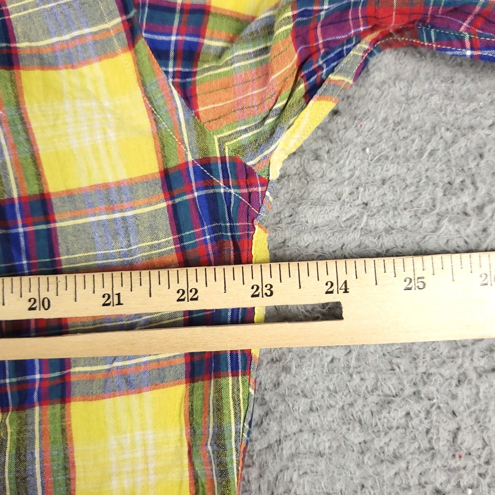 Ralph Lauren Ralph Lauren Shirt Mens Small Yellow Red Plaid Button-Up Short Sleeve Pony Logo Classic Collegiate Casual All Seasons S Mens Size US S / EU 44-46 / 1 - 6 Thumbnail